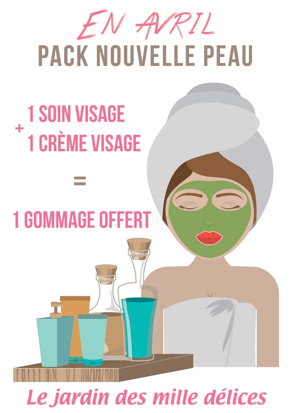 En Avril : Pack nouvelle peau - le jardin des mille délices En Avril : Pack nouvelle peau - le jardin des mille délices